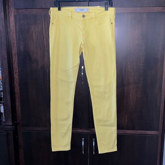 Abercrombie & Fitch Yellow Skinny Jeans Size 4 - Picture 1 of 6